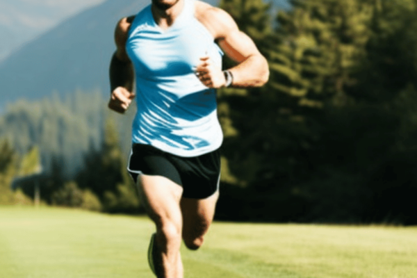 a person running outdoors as part of a high-intensity interval training workout