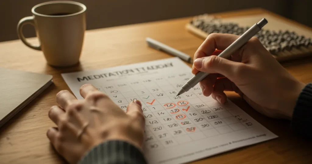 Follow this simple 7-day plan to establish your meditation habit with just 10 minutes daily. Learn how tracking progress supports consistency for beginners.